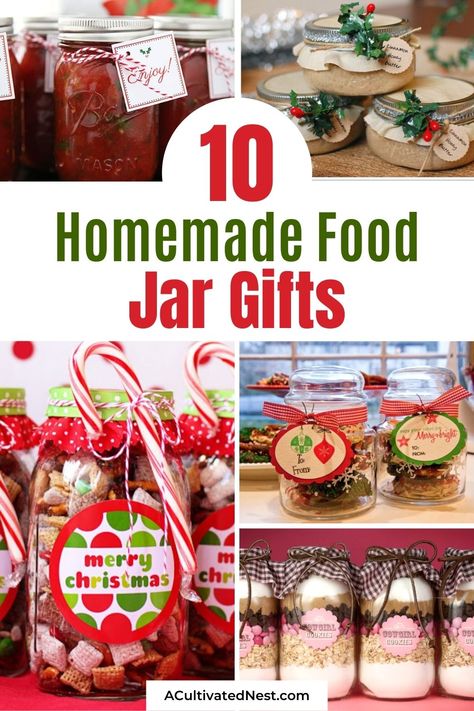 Recipe In A Jar Gift Christmas, Homemade Goodies Gift Basket, Diy Christmas Gifts Food Jars, Diy Jar Recipe Gifts, Christmas Food Gift Ideas To Make, Diy Gifts For Foodies, Christmas Recipe Gift Ideas, Homemade Cookie Jar Gift, Recipe In Jar Gift