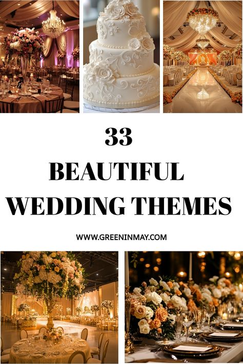 Planning your big day should be fun and inspiring. Whether you're dreaming of classic elegant wedding themes or cute wedding ideas that reflect your personality, these 33 theme ideas for weddings are perfect for creating an unforgettable day tailored just for you. Wedding Themes Colors 2025, How To Pick A Wedding Theme, Afternoon Wedding Ideas, Small Wedding Theme Ideas, Wedding Styles Themes Romantic, Wedding Themes 2025, Romantic Wedding Theme Ideas, April Wedding Colors Spring, Styles Of Weddings