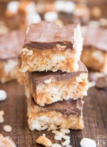 Snickers Rice Krispie Treats Profiteroles, Croquembouche, Krispie Treats Recipe, Krispies Treats, Like Mother Like Daughter, Rice Crispy Treats, Melting Chocolate Chips, Rice Krispie Treats, Crispy Treats