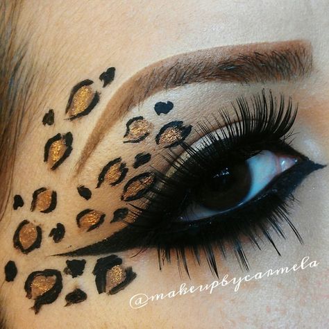 Leopard Makeup Halloween, Carnaval Make-up, Cheetah Makeup, Leopard Eyes, Fantasy Make-up, Leopard Makeup, Animal Makeup, Makeup Studio, Halloween Makeup Looks