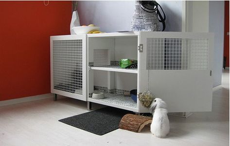 Bunny hutch built into IKEA TV stand - IKEA Hackers Ikea Office Furniture, Rabbit Hutch Plans, Ikea Best, Ikea Tv Stand, Hutch Furniture, Diy Rabbit Hutch, Ikea Tv, Bunny Hutch, Indoor Rabbit