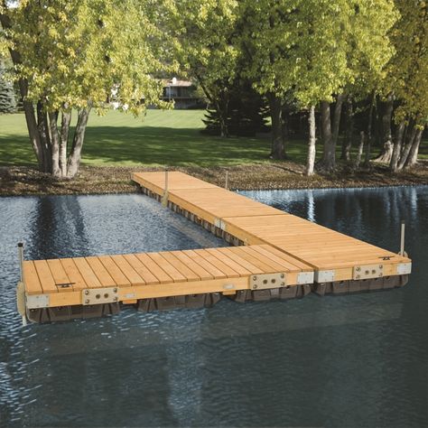 Boat Dock Basics | Lake Homes Realty Floating Dock Kits, Floating Dock Plans, Building A Dock, Lake Landscaping, Lake Dock, Lakefront Living, Floating Dock, Lakefront Property, Lake Living