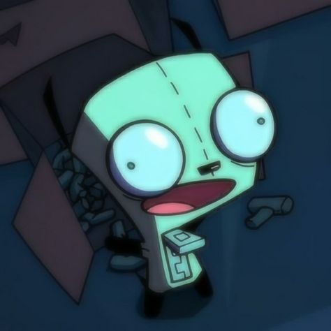 Gir Pfp, Gir Invader Zim, Invader Zim, Screen, Green