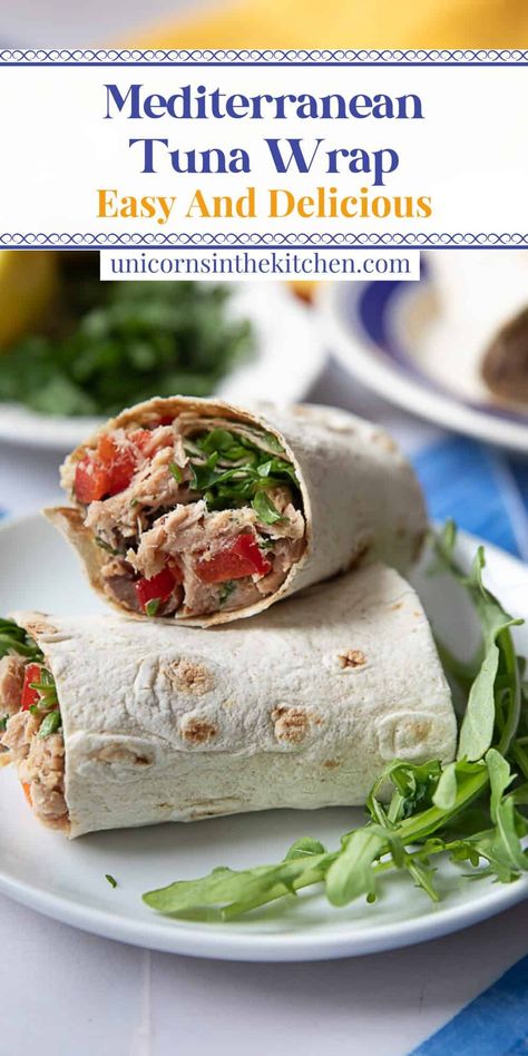 Mediterranean Tuna Wrap is a vibrant and flavorful sandwich that effortlessly combines the fresh, zesty ingredients of the Mediterranean. Packed with tender chunks of tuna, zesty lemon, and fresh veggies, these wraps are both nutritious and satisfying. Tilapia And Shrimp, Tuna Wraps Recipes, Dinner Mediterranean, Mediterranean Tuna, Wraps Recipes Easy, Tuna Wrap, Canned Tuna Recipes, Mediterranean Recipes Healthy, Fried Cod