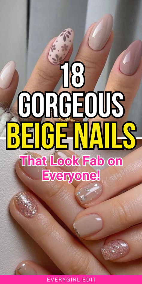 beige nails, beige nail designs, beige nail ideas, beige nail inspo. Beige And Pink Nails Design, Nail Color To Go With Gold Dress, White And Beige Nail Designs, Beige And Silver Nails, Cream Color Nails Design, Neutral Nails With Design Simple, Beige Nail Colors, Nails To Go With Taupe Dress, Neutral Gel Nails Short