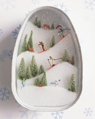 Ski Slopes, Winter Crafts For Kids, Navidad Diy, Noel Christmas, Winter Crafts, Shadow Boxes, Snow Globe, Box Art, Kids Crafts