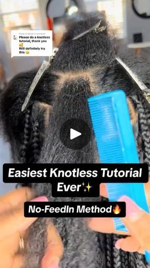 Crown Braids For Black Women, Knotless Tutorial, Crochet Braids Tutorial, Braiding Techniques, Box Braids Tutorial, Natural Hair Problems, Knotless Braid, Diy Hairstyle, Braids Tutorial