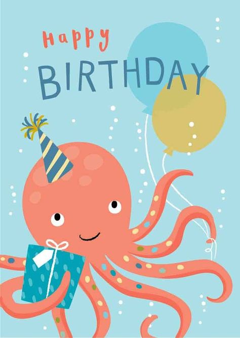 Klara Hawkins BLOG — Klara Hawkins Octopus Birthday, Latest Wallpaper Designs, Giant Card, Card Factory, Happy Birthday Wishes Cards, Vintage Birthday Cards, Birthday Wishes Cards, Happy New Year Everyone, Vintage Birthday