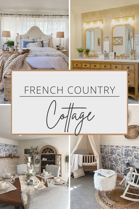 Dreaming of your own personal countryside cottage? Lamb & Co. Design can give your space a whole new look! Check out our blog to see more of this French Country inspired home! country bathroom, country chic home, country side home, cottage home, cottage kitchen, cottage style, cottage interior, french kitchen, french country living, blue home, blue interior, farmhouse inspo, farmhouse living, homestead living, French Country Tiny House, French Country Style Homes, French Cottage Interiors, Country French Decorating, Kitchen Cottage Style, European Cottage Interiors, French Cottage Interior, Modern French Country Style, French Country Cottages