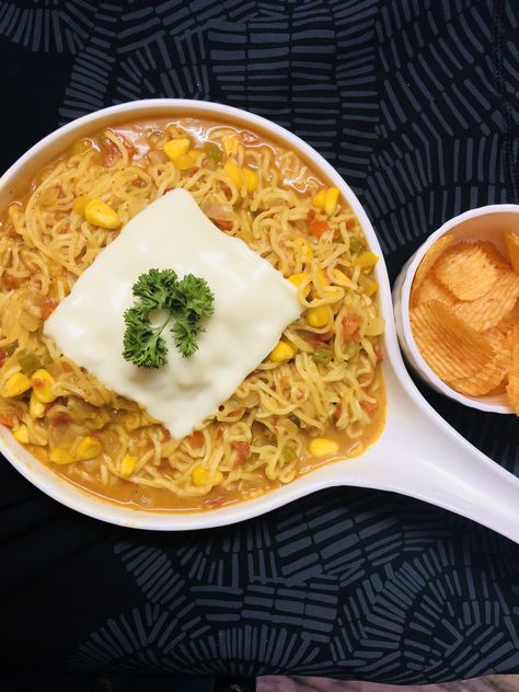 Cheese Maggi Maggi Photography, Maggi Aesthetic, Cheese Maggie, Cheese Maggi, Maggi Recipes, Paneer Cheese, Ball Recipes, Corn Cheese, Photography Board