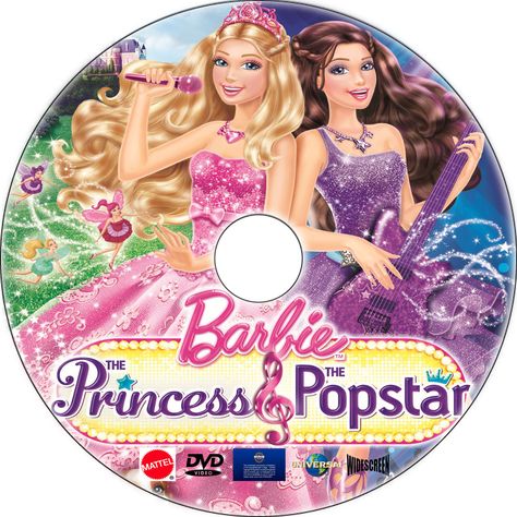 Barbie: The Princess & the Popstar dvd label Barbie Dvd, Barbie Phone, Pink Lockscreen, 2000s Childhood Memories, Minnie Mouse Kitchen, Anime Diys, Custom Dvd, Free Barbie, Dvd Collection