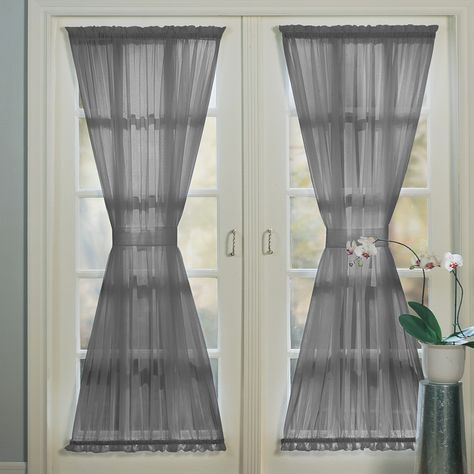 Customer Image Zoomed Patio Door Window Treatments, Door Panel Curtains, Door Window Treatments, Patio Door Curtains, French Door Curtains, Room Divider Doors, Tassel Curtains, Sheer Curtain Panels, Door Curtain