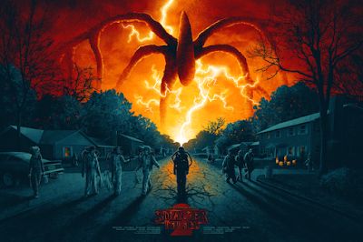 The Geeky Nerfherder: #CoolArt: 'Stranger Things: Season 2' by Adam Rabalais Stranger Things Wallpapers For Laptop, Stranger Things Wallpaper For Ipad, Stranger Things Wallpaper Pc, Stranger Things Wallpaper Laptop, Stranger Things Artwork, Strange Things Season 2, Stranger Things Tattoo, Demogorgon Stranger Things, Mondo Posters