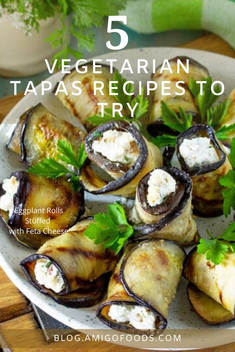 Quick Tapas Recipes, Tapas Small Plates, Tapas Side Dishes, Gluten Free Tapas Recipes, Fine Dining Tapas, Spanish Tapas Vegetables, Party Tapas Ideas, Vegetarian Tapas Ideas, Tapas Recipes Vegetarian