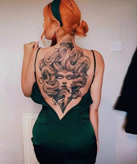 Tattooed Freckles, Medusa Tattoo Design, Back Piece Tattoo, Mommy Tattoos, Medusa Tattoo, Pretty Tattoos For Women, Dope Tattoos For Women, Stomach Tattoos, Stylist Tattoos