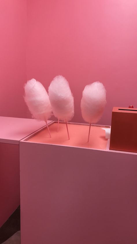 Cotton candy Cotton Candy Hanging Display, Cotton Candy Station, Cotton Candy Wall, Cotton Candy Art Food, Cotton Candy Asethic, Cotton Candy Bar, Cotton Candy Design, Pink Cotton Candy Machine, Pink And Blue Cotton Candy Aesthetic