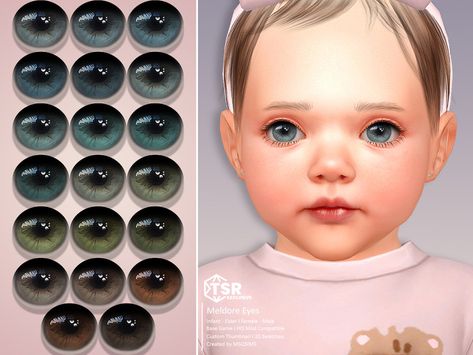 Baby Eyebrows, Cc Eyes, Toddler Cc Sims 4, Mods Sims 4, Sims 4 Cc Eyes, Sims 4 Tsr, Sims Baby, Sims 4 Cas Mods, The Sims 4 Skin