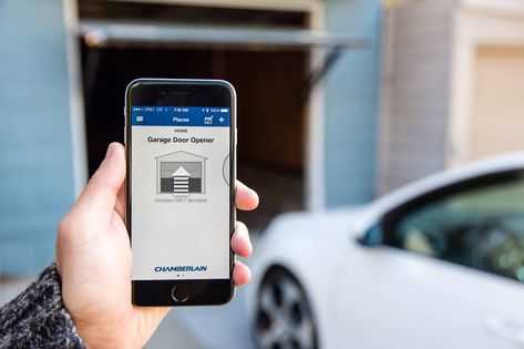 Chamberlain’s Wi-Fi garage door opener lets you operate the most important door in your house... Best Garage Door Opener, Smart Garage Door Opener, Smart Garage, Garage Door Opener Remote, Best Garage Doors, Best Smart Home, Garage Door Repair, Door Open, Door Repair