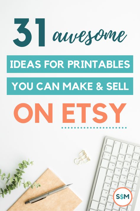 Interested in selling printables on Etsy but not sure what exactly to sell? Check out list of 31 awesome ideas for printables you can make and sell on Etsy! #printables #etsy #sidehustle #passiveincome #smartmoneymamas via @smartmoneymamas Popular Printables On Etsy, Top Selling Printables On Etsy, Most Popular Printables On Etsy, Popular Printables To Sell, Templates To Sell On Etsy, Printable Ideas To Sell On Etsy, Best Selling Printables On Etsy, Etsy Printables Ideas, Ideas For Printables To Sell