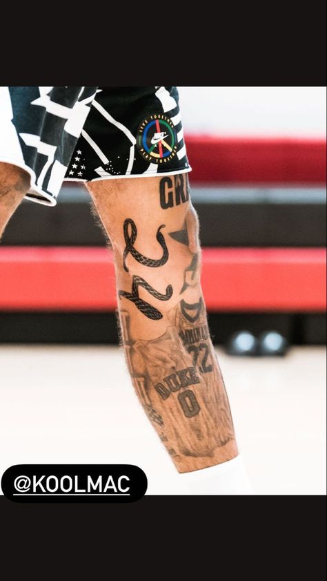 Tatum Tattoo, Kobe Tattoo, Jordan Woods, Brian Dawkins, Meaningful Tattoo Quotes, Tattoo Inspiration Men, Jayson Tatum, Tattoo Sleeve Men, Little Tattoos