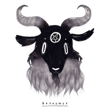 My Baphomet Drawing from Inktober 2019 Goat Eyes Drawing, Baphomet Drawing, Baphomet Art, Kawaii Baphomet, Cute Baphomet, Laveyan Satanism, Sheep Drawing, Capricorn Art, Black Phillip