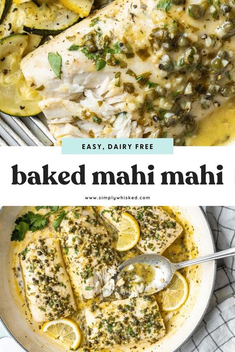 Whole 30 Mahi Mahi Recipes, Mahi Mahi Picatta, Mahi Mahi Seasoning Baked, Lemon Caper Mahi Mahi, Magi Mahi Recipes Baked, Best Mahi Mahi Recipes Baked, Simple Mahi Mahi Recipes, Baking Mahi Mahi In Oven, Frozen Mahi Mahi Recipes Baked