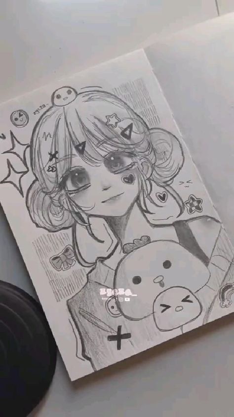 Art Lineart, Tiktok Art, Cute Sketches, Cool Pencil Drawings, Creative Drawing Prompts, Art Tools Drawing, Easy Doodle Art, Easy Doodles Drawings, Easy Drawings Sketches