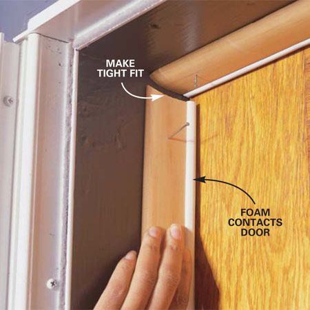 Install weatherstripping and Door Sweeps  Front glass door and an door sweep for utility room door. Installing Exterior Door, Door Sweeps, Door Weather Stripping, Door Sweep, Home Fix, Family Handyman, Diy Home Repair, Weather Stripping, Door Installation