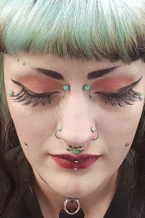 Face Dermal Piercing, Piercing Curation, Face Dermal, Jewelry Combinations, Facial Piercing, Piercing Inspiration, Piercing Inspo, Facial Piercings, Dermal Piercing