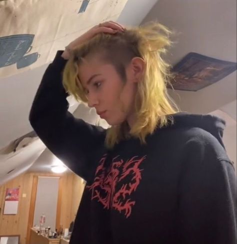 Alt Haircut Shaved Sides, Mullet With Ponytail, Shaved Mullet Hairstyle, Grunge Mullet Shaved Sides, Punk Mullet Shaved Sides, Unstyled Deathhawk, Punk Shaved Sides, Mullet With Sideburns, Side Shaved Mullet