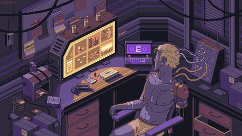 Arte 8 Bits, Pixel Animation, Cool Pixel Art, 8bit Art, New Retro Wave, Pixel Art Games, Pixel Art Design, Cyberpunk Art, Aesthetic Gif