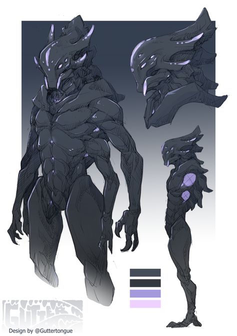 Ophonite warriors but make bigger/buffer Alien Tattoo, Alien Character, Alien Concept, Alien Design, Alien Concept Art, Monster Concept Art, Creature Drawings, Alien Creatures, Alien Art