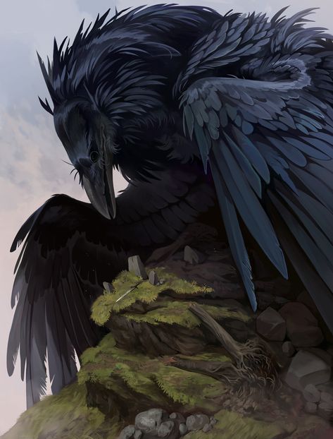 Inspiring Art, Demon Ocs, Raven Art, Fantasy Beasts, 다크 판타지, Monster Concept Art, Creature Drawings, Fantasy Creatures Art, Mythical Creatures Art