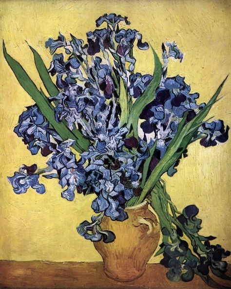 Van Gogh Flower Paintings, Van Gogh Still Life, Van Gogh Tattoo, Van Gogh Flowers, Van Gogh Prints, Vincent Willem Van Gogh, Van Gogh Irises, Iris Art, Iris Painting