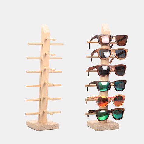 PRICES MAY VARY. ✔ Material: Beech Wood（More durable and stronger） ✔ Great for displaying sunglasses, reading glasses, or everyday glasses at home or in a retail setting. ✔ MULTIFUNCTIONAL ORGANIZER CASE: the sunglasses rack is a perfect storage stand for sunglasses, reading glasses, necklace, bracelet, watches, hair accessories, etc. ✔ Elegant Appearance: The sunglasses stand comes with elegant black and simple style, can highlight your stuff. Suitable for exhibition display, shop display, home Sunglass Display, Sunglasses Stand, Mens Accessories Bracelet, Geometric Box, Sunglasses Organizer, Sunglasses Storage, Stand Jewelry, Sunglasses Display, Wooden Rack