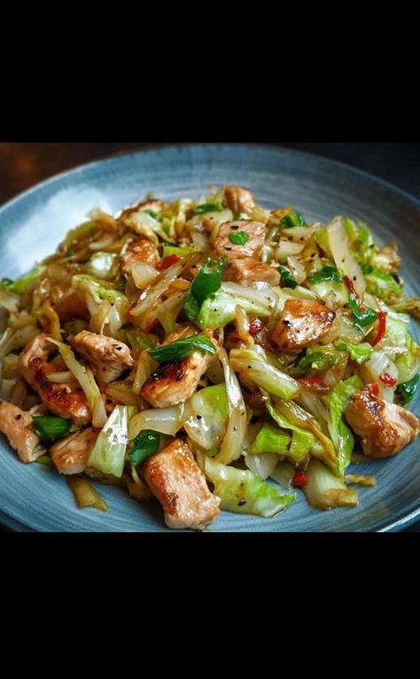 Weight Watchers Recipes For Beginners | Chinese Chicken Cabbage Stir-Fry  | Facebook Chinese Cabbage Stir Fry, Chicken Cabbage Stir Fry, Chicken Cabbage, Recipes Chinese, Sauteed Cabbage, Cabbage Stir Fry, Chicken And Cabbage, Jamie Oliver Recipes, Easy Chinese Recipes