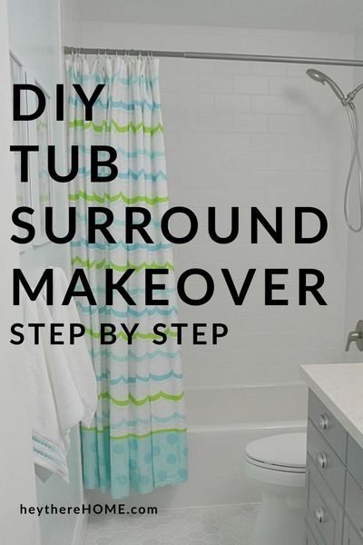 We saved so much money during our bathroom renovation by tiling our tub surround. See how to tile a tub surround in this post. #bathroomrenovation #homerenovation #kidsbathroom #tile #DIY #diyrenovation #diyhomedecor #homedecorating #homedecor #diyproject #bathroom #moderndecor #coastaldecor #masterbathroom Tub Surround Makeover, Bathtub Surround Ideas, Bathtub Tile Surround, Tub Surround Ideas, Tile Tub, Tile Diy, Black And White Tiles Bathroom, Tile Tub Surround, How To Tile