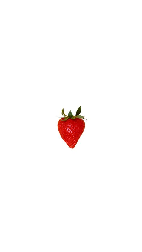 Strawberry Homescreen, Strawberry Lockscreen, Aesthetic Y2k Wallpaper, Minimalist Lockscreen, Iphone Settings, Strawberry Wallpaper, Strawberry Background, White Backround, White Background Wallpaper