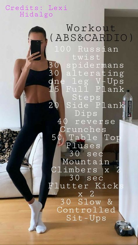 Bella Hadid Workout Routine, Lexi Hidalgo Workouts, Model Ab Workout, Workout Movements, Haircuts For Summer, Abs Cardio, Lexi Hidalgo, Model Workout, Girl Gym Workouts