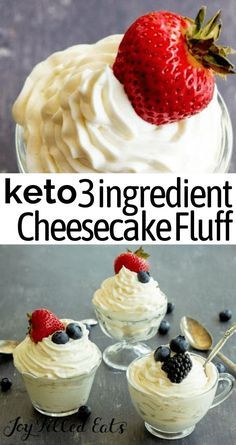 Keto Cheesecake Fluff, Cheesecake Fluff, Dolce Poche Calorie, Desserts Keto, Postre Keto, Breakfast Low Carb, Cheesecake Mousse, Joy Filled Eats, Low Carb Dessert