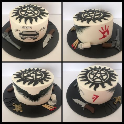 Supernatural Birthday Cake Ideas, Supernatural Themed Cake, Supernatural Themed Birthday Party, Supernatural Cakes Birthdays, Supernatural Party Ideas, Supernatural Birthday Party Ideas, Supernatural Cake Ideas, Supernatural Birthday Party, 28 Birthday Cake For Him