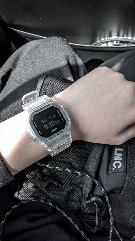 Got my G-Shock DW-5600SKE-7ER Skeleton Series today ✨ Mens Outdoor Style, Cap Men Fashion, Rugged Watches, G Shock Black, Casio G Shock Watches, Gentleman Outfit, Light Feature, G Shock Watches, What Time Is It