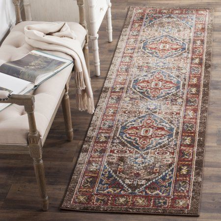 Persian Motifs, Blue Highlights, Old World Style, Rug Brown, Kitchen Runner, Area Rug Collections, Classic Rugs, Brown Area Rugs, Traditional Area Rugs