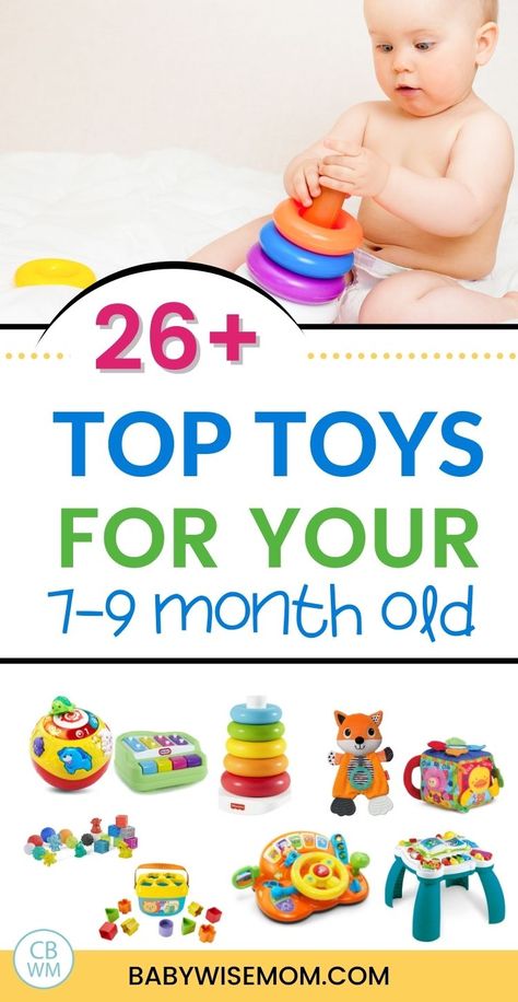 Great toys and activities for baby ages 7-9 months old. Find toys that encourage exploration and fulfill your baby's curiosity. Best Toys for Baby: Ages 7-9 Months Old. Get shape sorters, stacking rings, stuffed animals, blocks, balls, books, and more! Toys for 7 month old, toys for 8 month old, and toys for 9 month old. Activities For 4-6 Month Old, 3-6 Month Toys, 5 Month Old Toys, Toys For 6-12 Month Old, Activities For 4 Month Old Baby, 4 Month Baby Toys, 7 Month Old Toys, Toys For 4 Month Old, 8 Month Old Toys