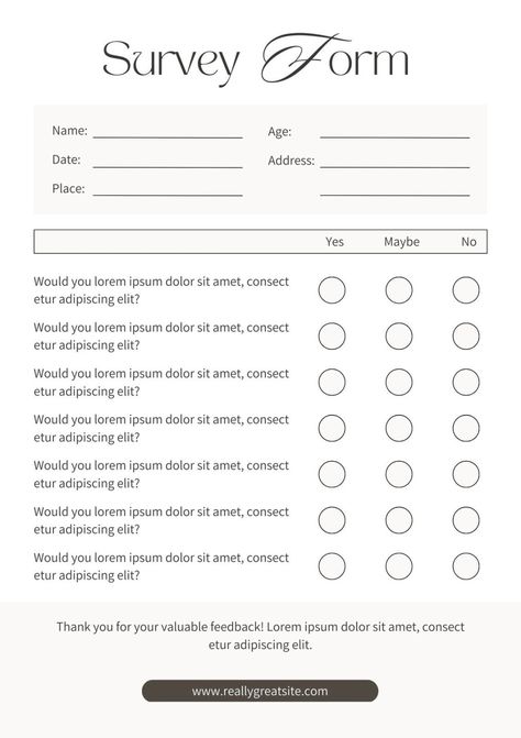 Free and customizable survey templates Feedback Form Design, Design Questionnaire Template, Questionnaire Design, Clean Business Card Design, Survey Design, Survey Form, Questionnaire Template, Survey Template, Customer Survey