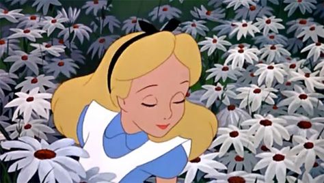 I wish i could fall asleep singing in a field of daisy's. Alice In Wonderland Animated, Alice In Wonderland 1951, Wonderland Aesthetic, Alice In Wonderland Aesthetic, Alice In Wonderland Disney, Disney Version, Disney Icons, Disney Classics, Old Disney