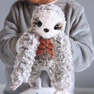 Sweet Softies: Faux Fur Sloth Snuggler · Amigurumi Crochet Pattern Snuggler Pattern, Yarn Monsters, Fur Crochet, Ravelry Crochet, Lion Brand Yarn, Crochet Lovers, Blanket Yarn, Crochet Kit, Yarn Needle