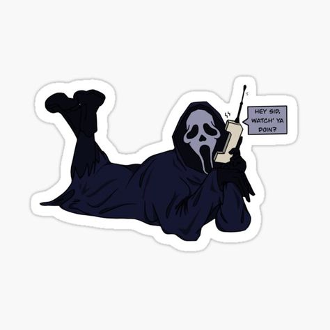 Scream Stickers | Redbubble Ghostface Phone, Scream Stickers, Weird Stickers, Funny Laptop Stickers, Cute Laptop Stickers, Computer Sticker, Disney Sticker, Scrapbook Stickers Printable, Stickers Printable