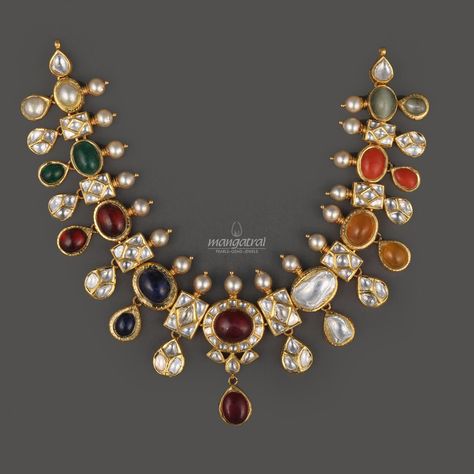 Navrathan Necklace Gold, Navratna Necklace Gold, Navaratna Necklace Gold, Navarathan Necklace, Navaratan Necklace, Aestethic Jewelry, Navarathna Necklace, Navaratna Necklace, Navratna Necklace