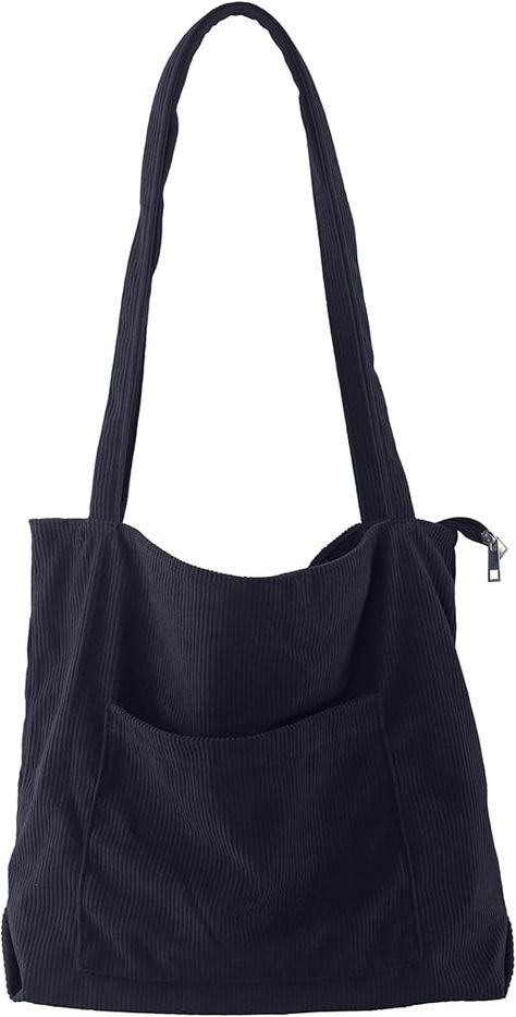 Amazon.com: ALUWU Corduroy Tote Bag for Women Corduroy Purse with Front Pocket and Zipper Shoulder Hobo Handbags Simple Canvas Purse, Begie : Clothing, Shoes & Jewelry Corduroy Purse, Corduroy Tote Bag, Everyday Tote Bag, Casual Tote Bag, Canvas Purse, Baby Words, Fashion Toys, Cute Tote Bags, Casual Tote